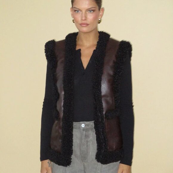 $100 off Reversible Vest (Vegan Leather) - Picture 1 of 5